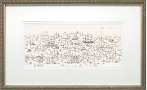 Tall Ships, New York Harbor Bicentennial frame