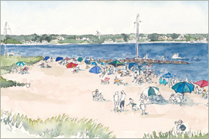 Dowses Beach, Summer by MEMullin