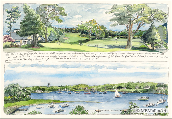 MEMullinArt - The First Tee, and, Over the Narrows to Cotuit