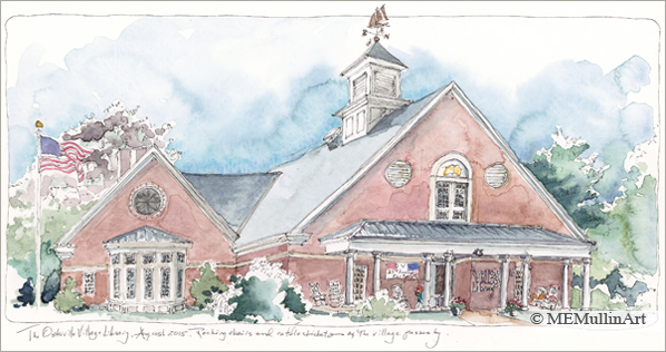 The Village Library print by MEMullin