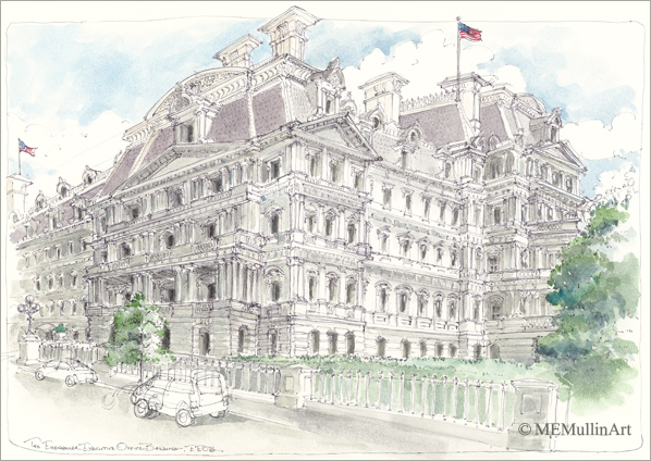 Oldl Executive Office Building l print by MEMullin