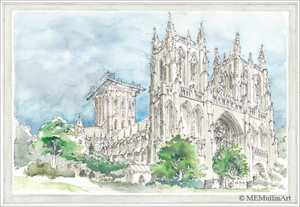 The National Cathedral print by MEMullin