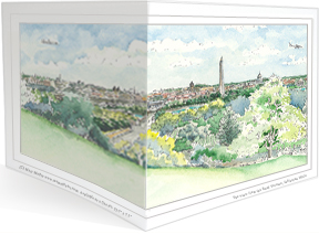 The View from Arlington House wraparound notecard by MEMullin