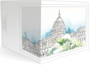 The Capitol Building wraparound notecard by MEMullin