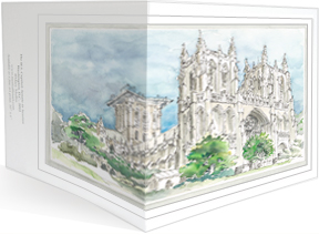 The National Cathedral wraparound notecard by MEMullin