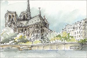 Along the Siene, Notre Dame, Paris by MEMullin