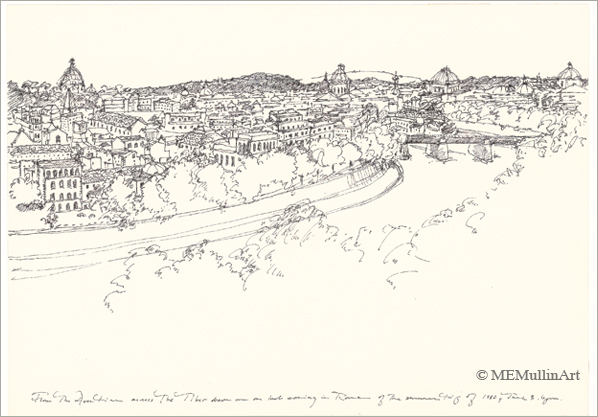 The Tiber River print by Mary Mullin