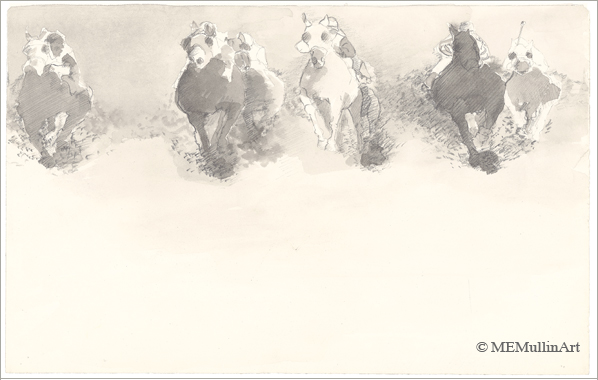 Pencil Races print by Mary Mullin